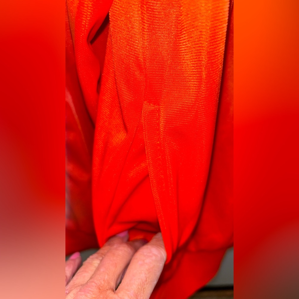 Track Suit 🍊 Orange w/White side stripes. UNISEX Sz.large NWOT - Picture 7 of 12